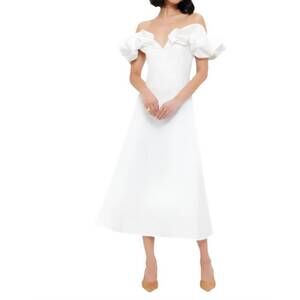 midi cotton linen dresses Ester Tiered Linen Midi Dress • Shop American Threads Online Boutique Java / L
